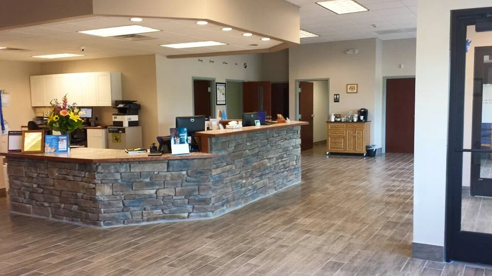 The reception desk